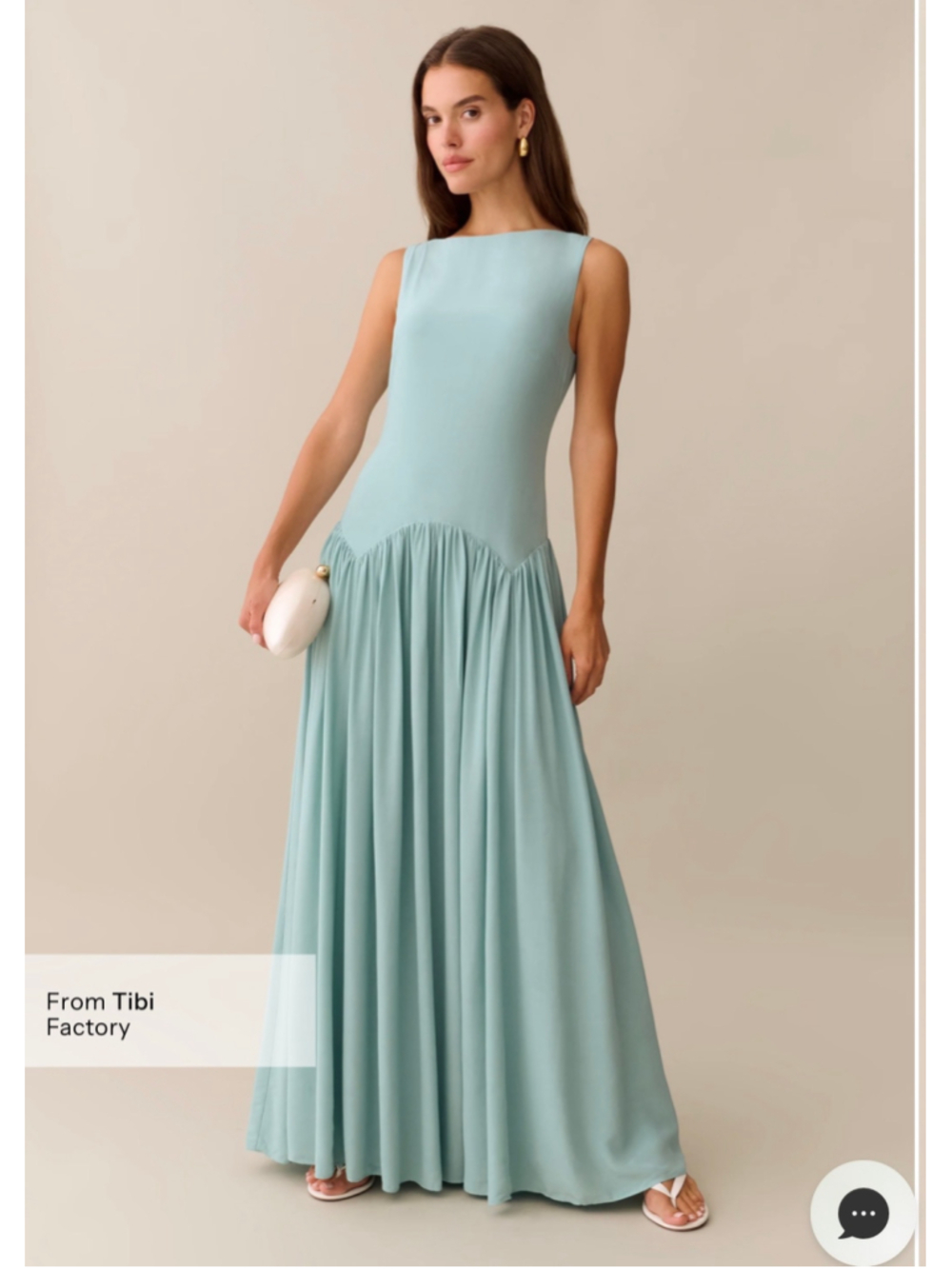 Women's kourt Odessa Dress Maxi Size 4 Light Blue Sleeveless Drop Waist